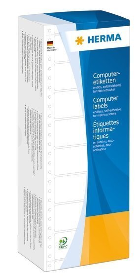 HERMA 8210 Computeretiketten 889x23 mm 1-bahnig weiß Papier matt 6000 Stück