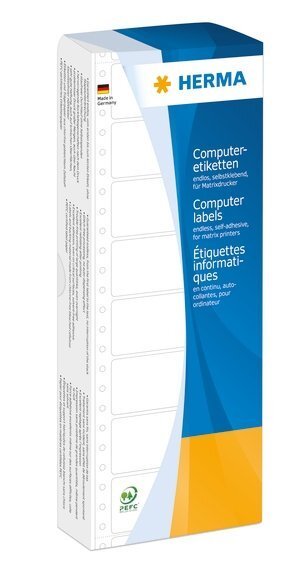 HERMA 8160 Computeretiketten 889x230 mm 1-bahnig weiß Papier matt 2000 Stück