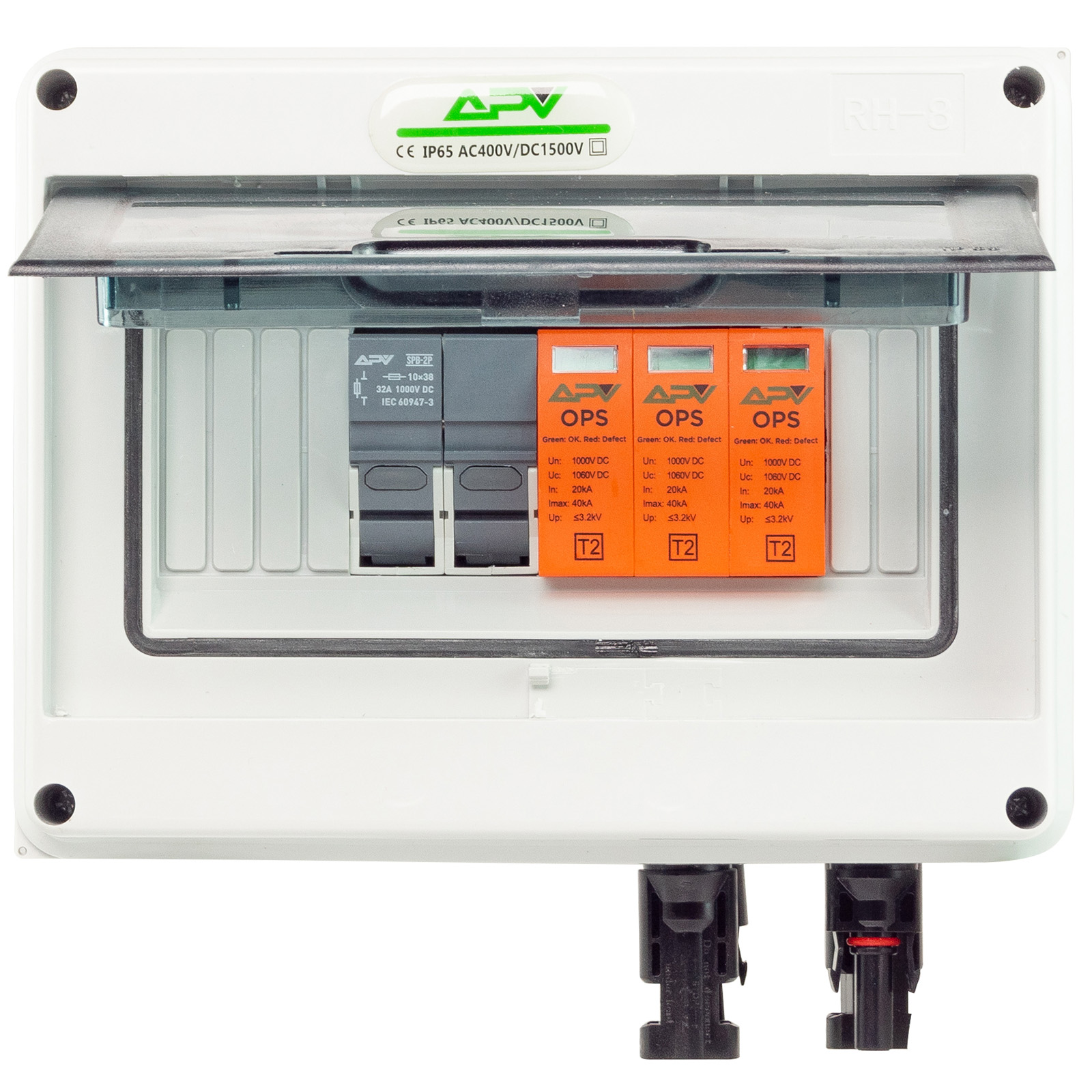 APV Schalter, DC Trennschalter Leistungsschalter 1200V PV Solar Ausschalter  4-polig 32A IP20
