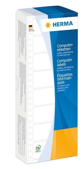 HERMA 8166 Computeretiketten 11176x484 mm 1-bahnig weiß Papier matt 2000 Stück