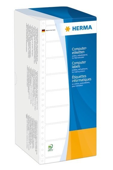 HERMA 8213 Computeretiketten 1016x484 mm 1-bahnig weiß Papier matt 6000 Stück