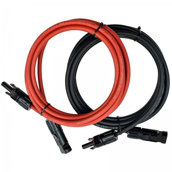 Rallonge câbles solaire 6mm² (noir + rouge) MC4-MC4