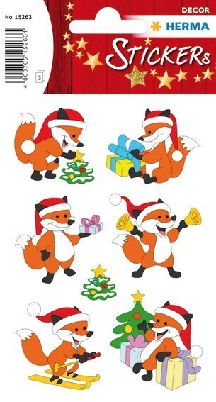 HERMA 15263 10x Sticker DECOR Weihnachtsfuchs