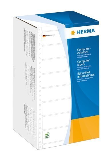 HERMA 8292 Computeretiketten 14732x992 mm 1-bahnig weiß perforiert Papier matt 3000 Stück